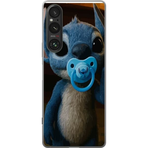 Sony Xperia 1 V Läpinäkyvä kuori Stitch & Napp - vauvateema söpöllä hahmolla