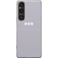 Miniatyrbilde 1 av 3: Sony Xperia 1 V Gjennomsiktig deksel Lilla Blomminimalisme - stilig blomstermotiv på lilla bakgrunn