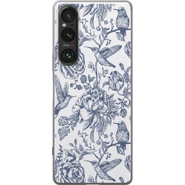 Sony Xperia 1 VI Läpinäkyvä kuori Kukat & Linnut - Romanttinen Vintage-tyylinen Kuviointi