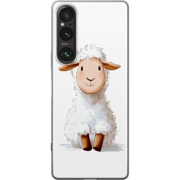 Sony Xperia 1 VI Läpinäkyvä kuori Suloinen Lammas - lasten ja vauvan tuotteita sarjakuvatyyliin