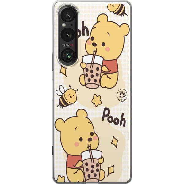 Sony Xperia 1 VI Gennemsigtig cover Nalle Pooh-stil - klassisk bjørnemotiv i en ny fortolkning