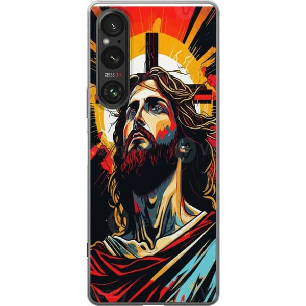 Sony Xperia 1 VI Gjennomsiktig deksel Jesus & Kort - religiøst motiv med dyp symbolikk
