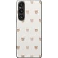 Miniatyrbild 1 av 3: Sony Xperia 1 VI Genomskinligt Skal Teddy Background – gulliga nallar mot mjuk bakgrund