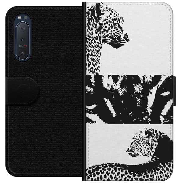 Sony Xperia 5 II Tegnebogsetui Leopard Faces