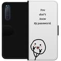 Miniatyrbild 1 av 3: Sony Xperia 5 II Plånboksfodral You Don’t Know My Password – edgy textmotiv med attityd