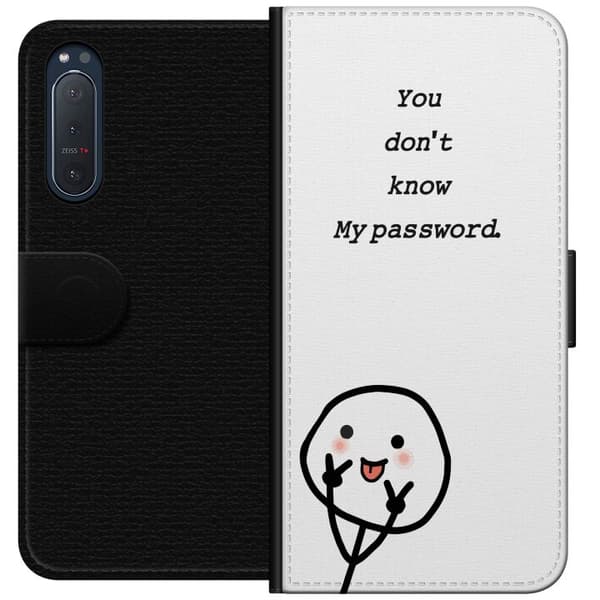 Sony Xperia 5 II Plånboksfodral You Don’t Know My Password – edgy textmotiv med attityd