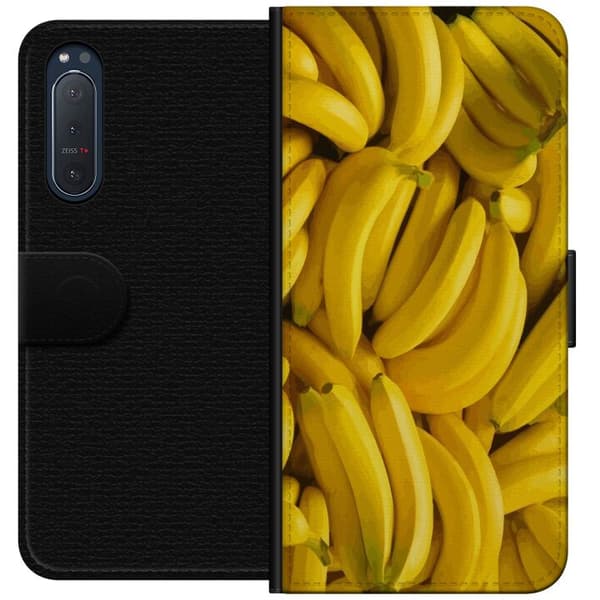 Sony Xperia 5 II Tegnebogsetui Banan mønster