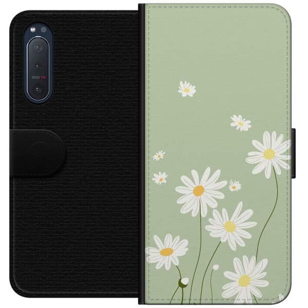 Sony Xperia 5 II Tegnebogsetui Præstekraver - blomstret mønster i svensk sommerstil