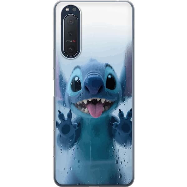 Sony Xperia 5 II Genomskinligt Skal Stitch Window View – Stitch vid ett fönster i söt stil