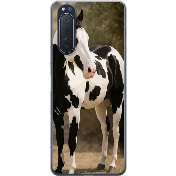 Sony Xperia 5 II Gennemsigtig cover Smuk Hest - elegant illustration af hestemotiv