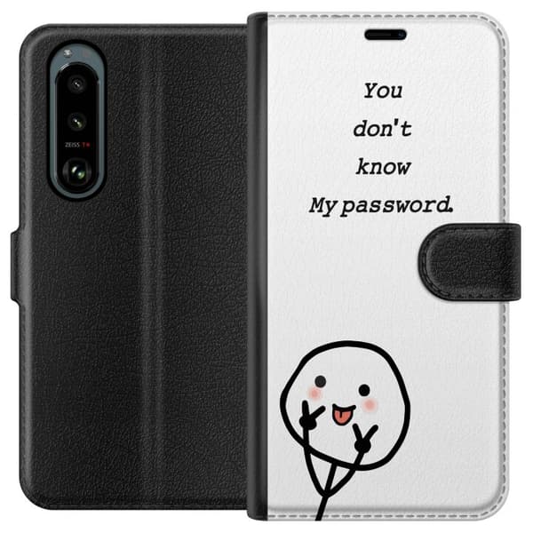 Sony Xperia 5 III Plånboksfodral You Don’t Know My Password – edgy textmotiv med attityd
