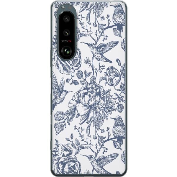 Sony Xperia 5 III Läpinäkyvä kuori Kukat & Linnut - Romanttinen Vintage-tyylinen Kuviointi