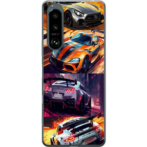 Sony Xperia 5 III Läpinäkyvä kuori Ralli kuume - vauhdikas teema ralliautoilla