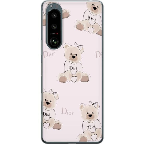 Sony Xperia 5 III Gjennomsiktig deksel Teddy Dior Vibes - luksuriøs teddybjørn i motestil