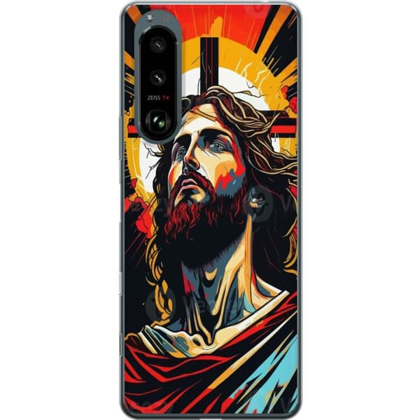 Sony Xperia 5 III Genomskinligt Skal Jesus & Kort – religiöst motiv med djup symbolik