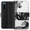 Miniatyrbild 1 av 3: Sony Xperia 5 IV Plånboksfodral Leopard Faces – trendigt mönster med leopardansikten