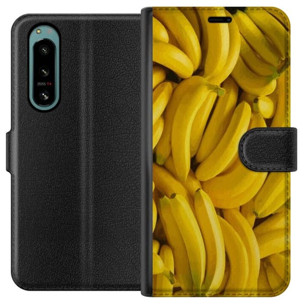 Sony Xperia 5 IV Lompakkokotelo Banaani kuvio