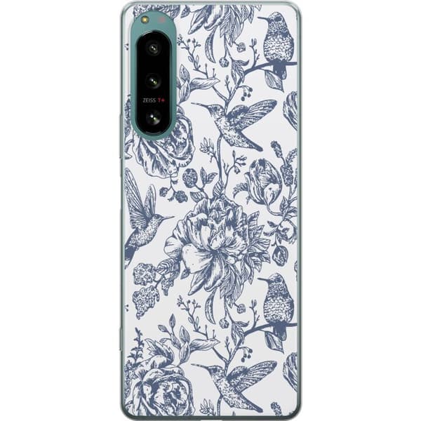 Sony Xperia 5 IV Läpinäkyvä kuori Kukat & Linnut - Romanttinen Vintage-tyylinen Kuviointi