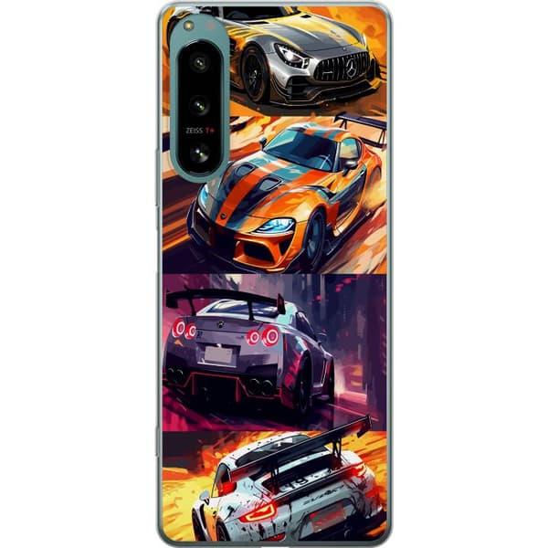 Sony Xperia 5 IV Läpinäkyvä kuori Ralli kuume - vauhdikas teema ralliautoilla