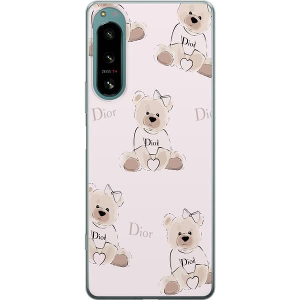 Sony Xperia 5 IV Läpinäkyvä kuori Teddy Dior Vibes - ylellinen nalle muotityyliin