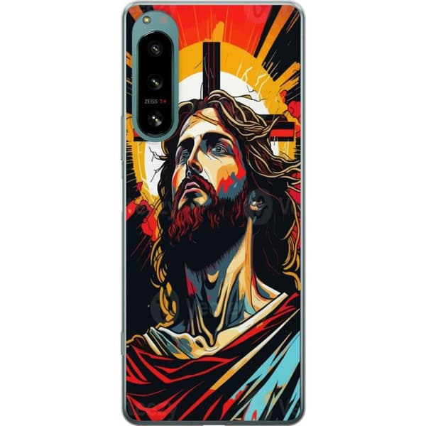 Sony Xperia 5 IV Gjennomsiktig deksel Jesus & Kort - religiøst motiv med dyp symbolikk