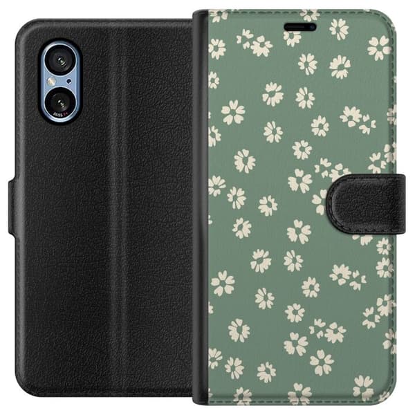Sony Xperia 5 V Lompakkokotelo Kukkaisunelma - Värikäs Kukkakuvio