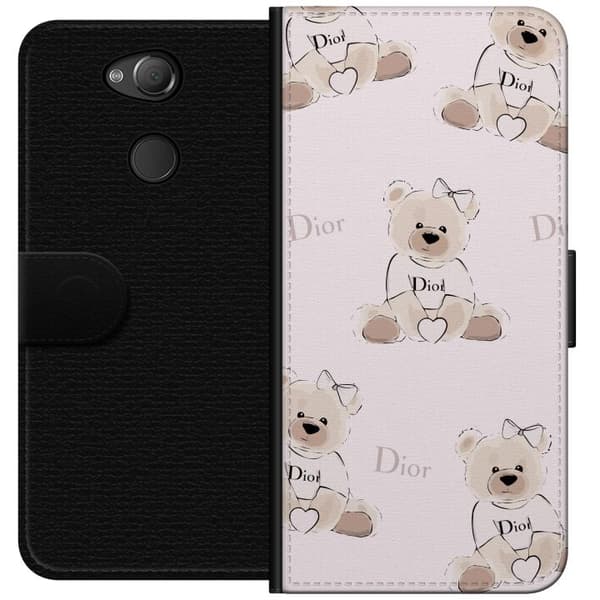 Sony Xperia XA2 Lommeboketui Teddy Dior Vibes - luksuriøs teddybjørn i motestil