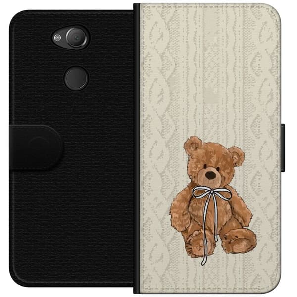 Sony Xperia XA2 Tegnebogsetui Lille Teddy – klassisk teddy i enkel design