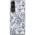 Miniatyrbilde 1 av 3: Sony Xperia 5 V Gjennomsiktig deksel Blomster & Fugler - Romantiskt Vintage-stil Mønster