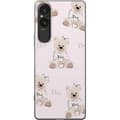 Miniatyrbilde 1 av 3: Sony Xperia 5 V Gjennomsiktig deksel Teddy Dior Vibes - luksuriøs teddybjørn i motestil