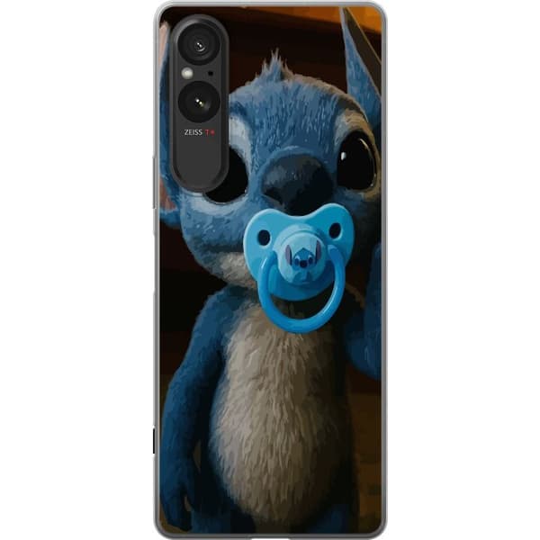Sony Xperia 5 V Gjennomsiktig deksel Stitch & Napp - babytema med søt karakter