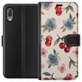 Miniatyrbilde 1 av 3: Sony Xperia L3 Lommeboketui Bær & Blomster - mønster med blå blomster og skogsbær