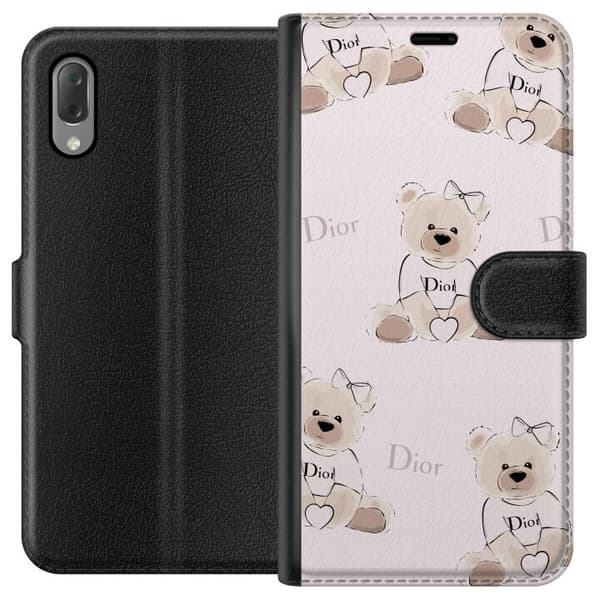 Sony Xperia L3 Lommeboketui Teddy Dior Vibes - luksuriøs teddybjørn i motestil