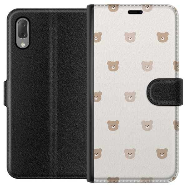 Sony Xperia L3 Lommeboketui Teddybakgrunn - søte teddybjørner mot en myk bakgrunn