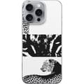 Miniatyrbild 1 av 3: Apple iPhone 16 Pro Max Genomskinligt Skal Leopard Faces – trendigt mönster med leopardansikten