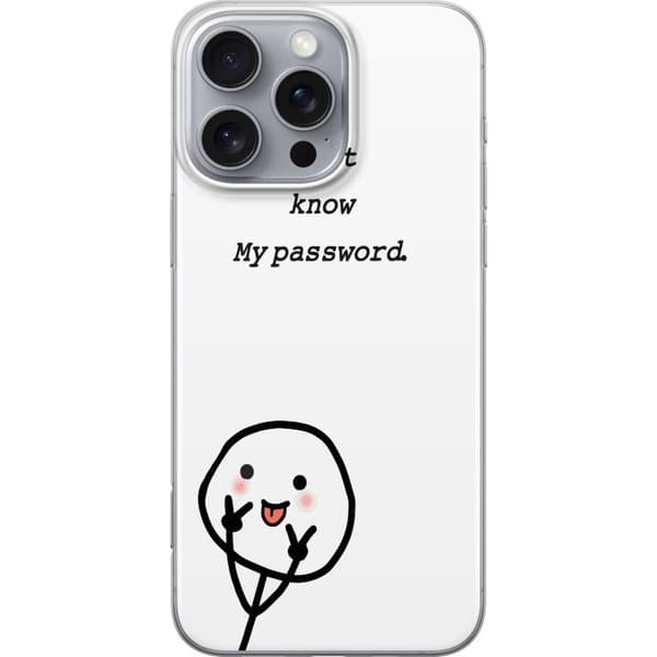 Apple iPhone 16 Pro Max Genomskinligt Skal You Don’t Know My Password – edgy textmotiv med attityd