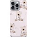 Miniatyrbillede 1 af 3: Apple iPhone 16 Pro Max Gennemsigtig cover Teddy Dior Vibes - luksuriøs bamse i modetil