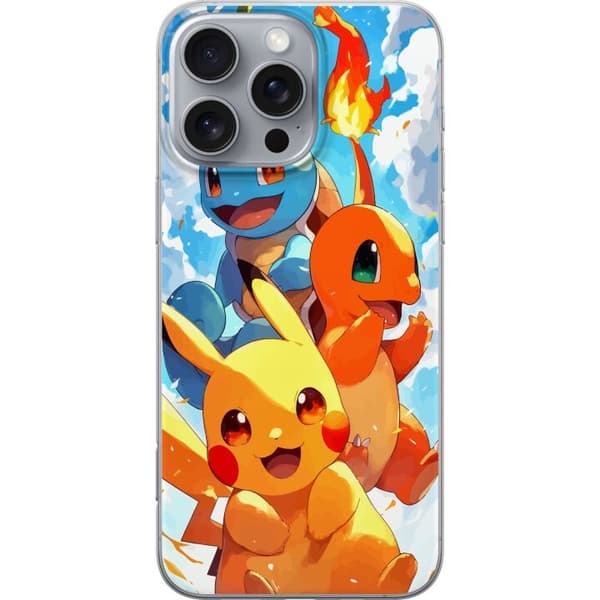Apple iPhone 16 Pro Max Genomskinligt Skal Pocket Creatures – inspirerat av Pokémon utan att nämna namnet
