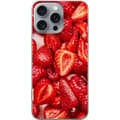 Miniatyrbild 1 av 3: Apple iPhone 16 Pro Max Genomskinligt Skal Jordgubbsmönster – sött motiv med sommarkänsla