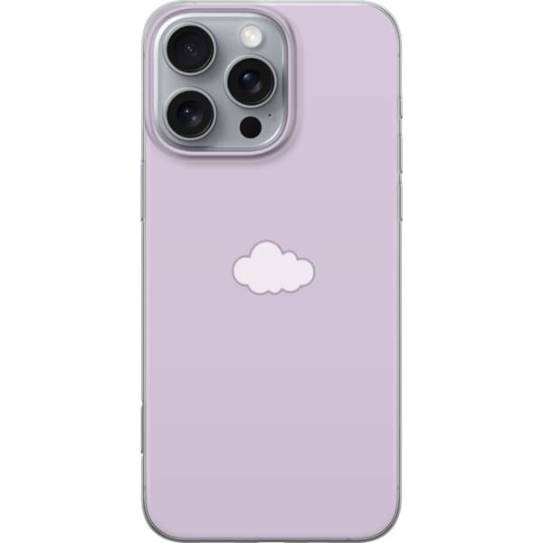 Apple iPhone 16 Pro Max Gennemsigtig cover Lilla Sky - minimalistisk sky på lilla baggrund