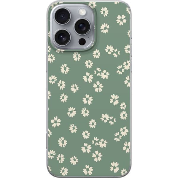 Apple iPhone 16 Pro Max Gennemsigtig cover Blomsterdrøm - Farverigt Blomstermønster