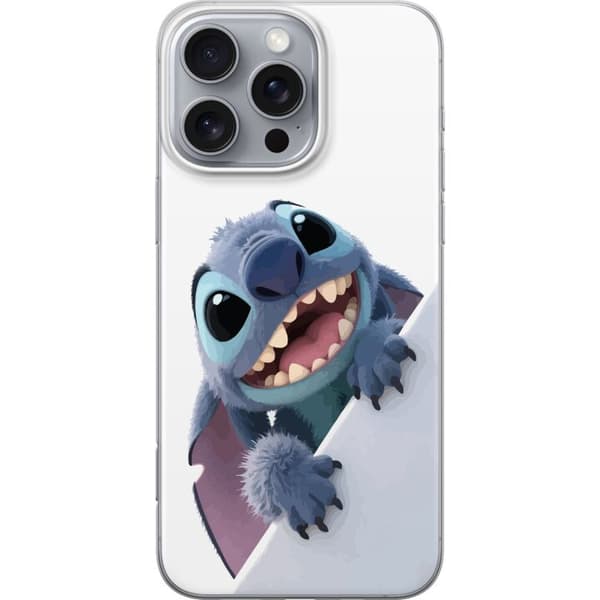 Apple iPhone 16 Pro Max Genomskinligt Skal Happy Stitch – glad figur med charmig uttryck