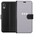 Miniatyrbillede 1 af 3: Sony Xperia L3 Tegnebogsetui Lilla Blomminimalisme - stilfuldt blomstermotiv på lilla baggrund
