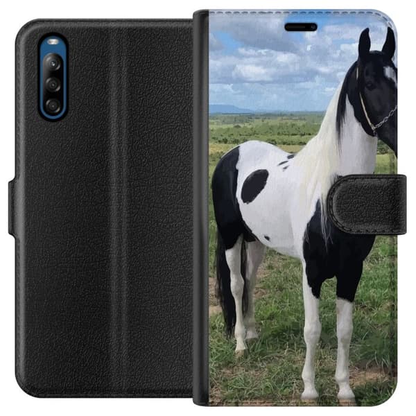 Sony Xperia L4 Tegnebogsetui Hestemagi - stiliseret hest i en rolig farveskala