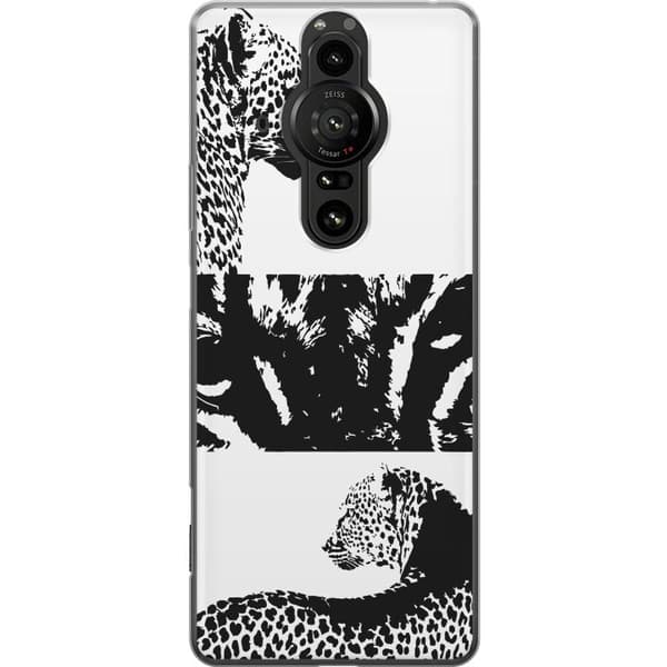 Sony Xperia Pro-I Läpinäkyvä kuori Leopard Faces