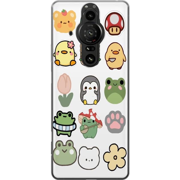 Sony Xperia Pro-I Läpinäkyvä kuori Kawaii Friends