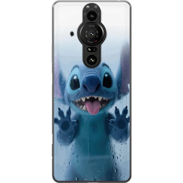 Sony Xperia Pro-I Genomskinligt Skal Stitch Window View – Stitch vid ett fönster i söt stil