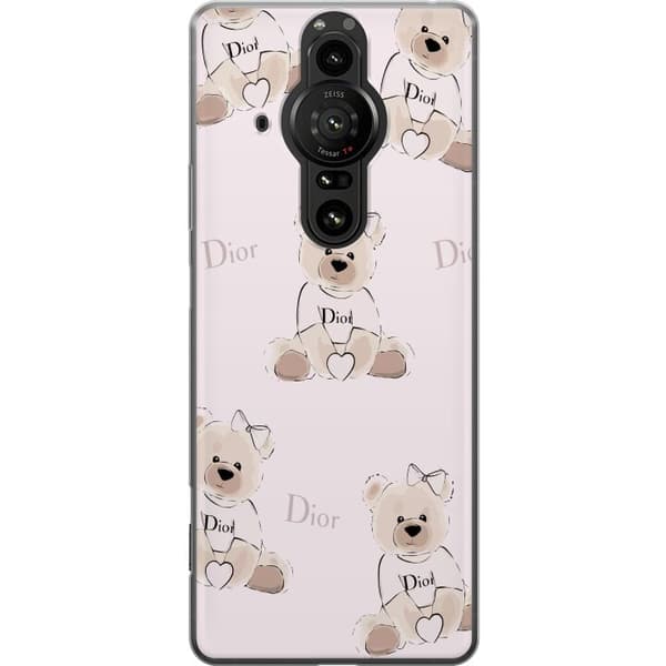Sony Xperia Pro-I Läpinäkyvä kuori Teddy Dior Vibes - ylellinen nalle muotityyliin