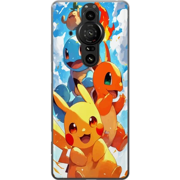 Sony Xperia Pro-I Läpinäkyvä kuori Pocket Creatures - innoittanut Pokémonista mainitsematta nimeä