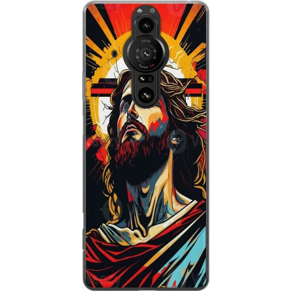 Sony Xperia Pro-I Genomskinligt Skal Jesus & Kort – religiöst motiv med djup symbolik